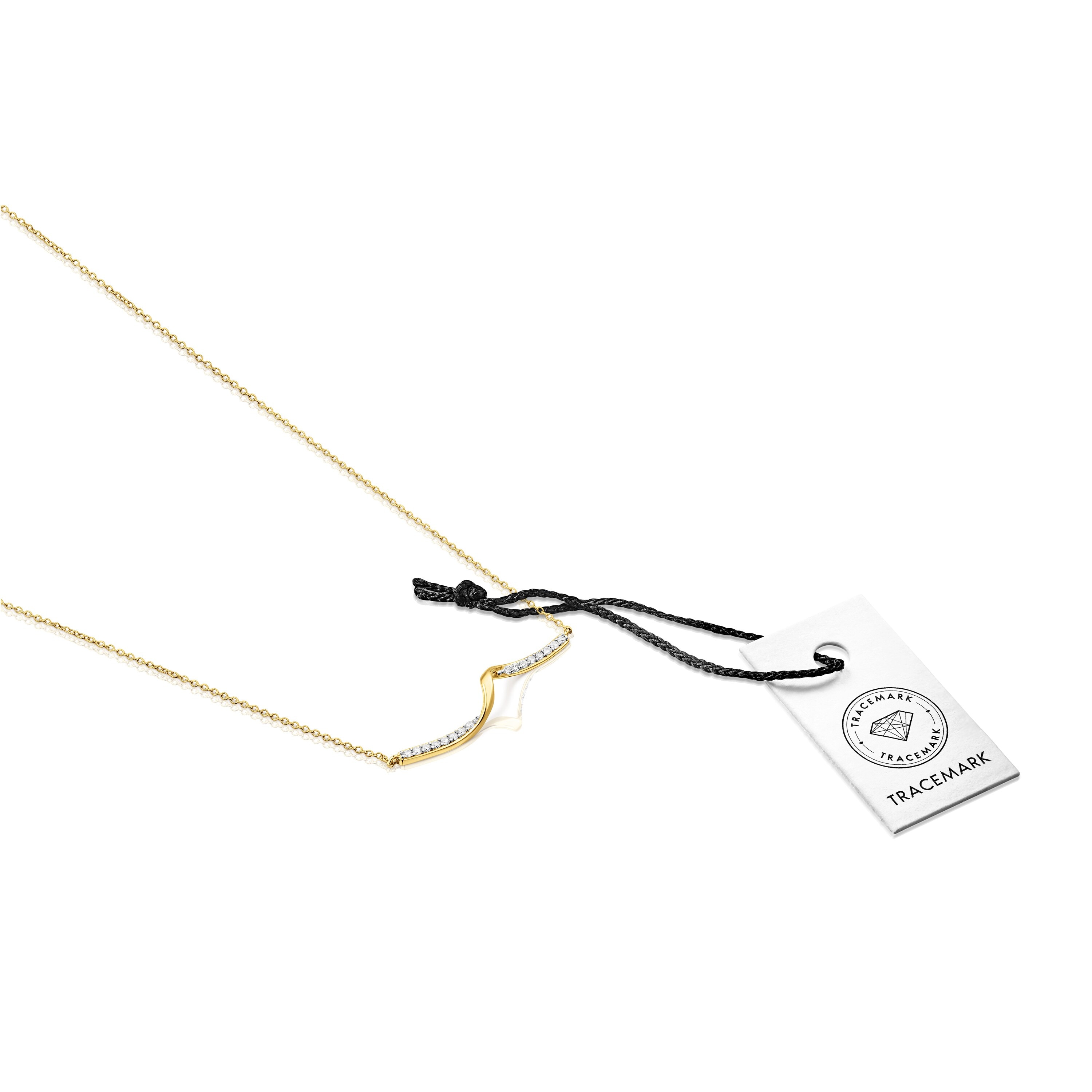 18K Solid Gold TOUS Beach Necklace with diamonds