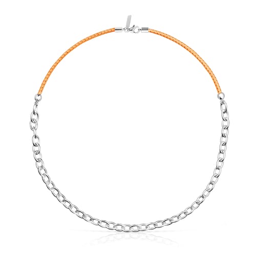 Collar elástico naranja 43 cm TOUS St Tropez Elastic