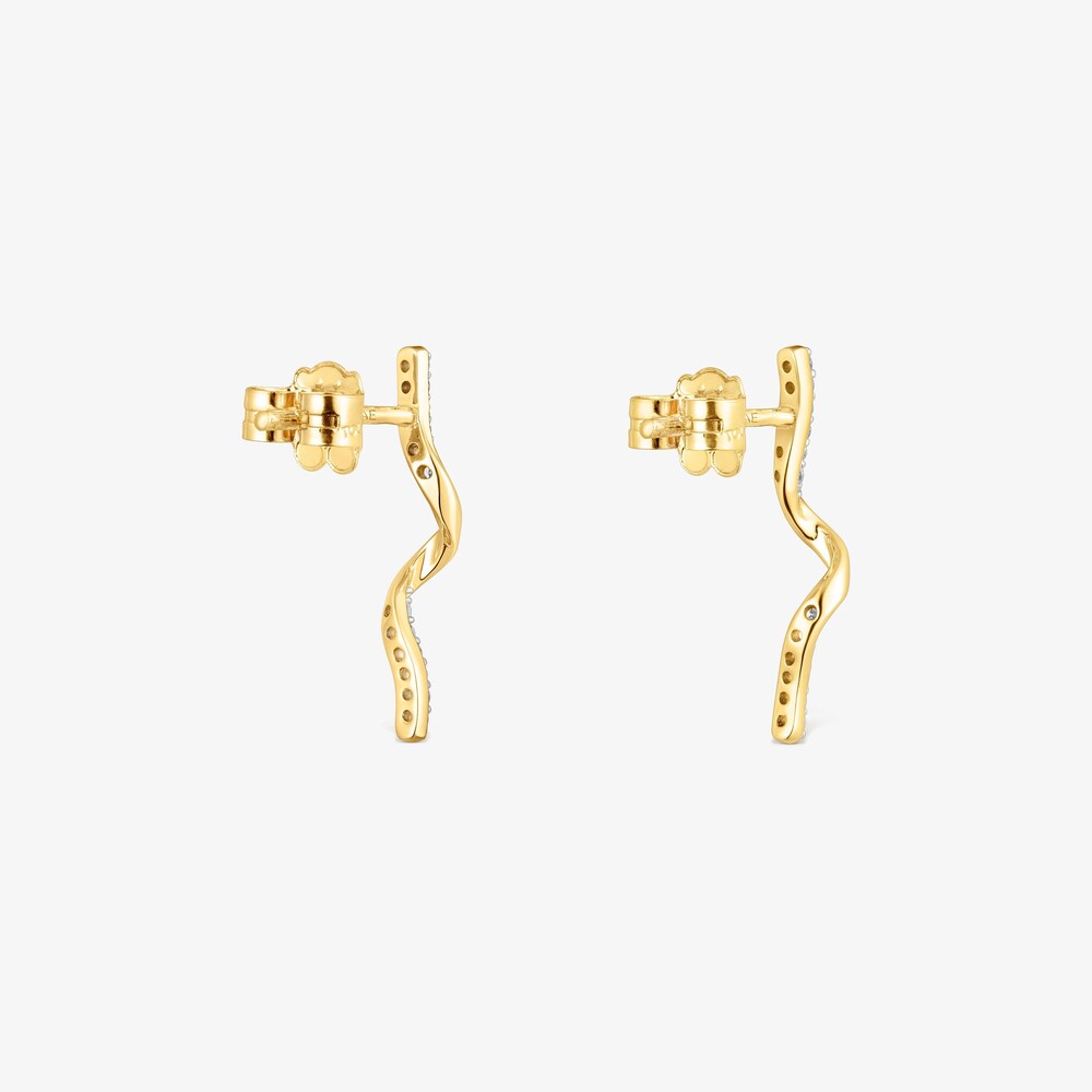 Pendientes espiral de oro y diamantes TOUS Beach