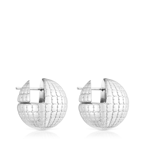 Pendientes de plata bola osos 20 mm St Tropez Disco