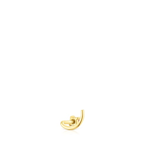 Gold-colored IP steel TOUS St Tropez Steel Nose piercing with rhodonite