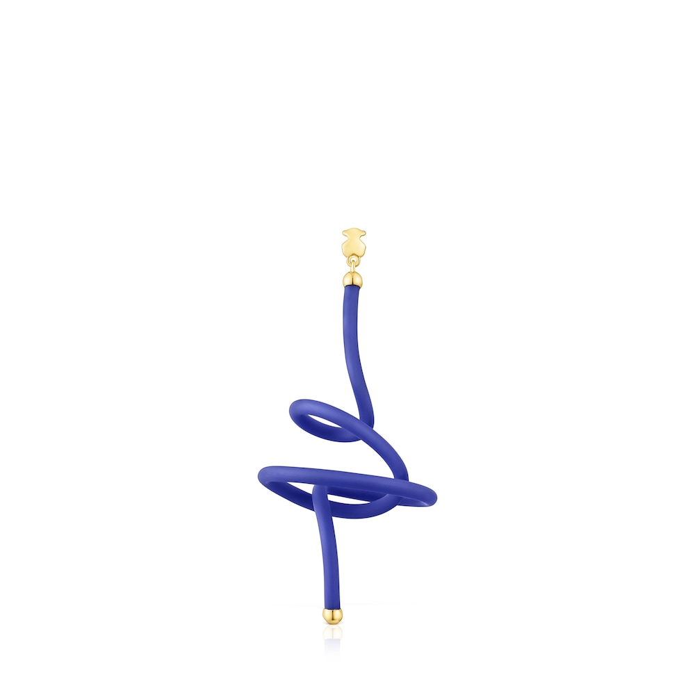 bear spiral and silver vermeil TOUS St Tropez Caucho 1-2 Earring