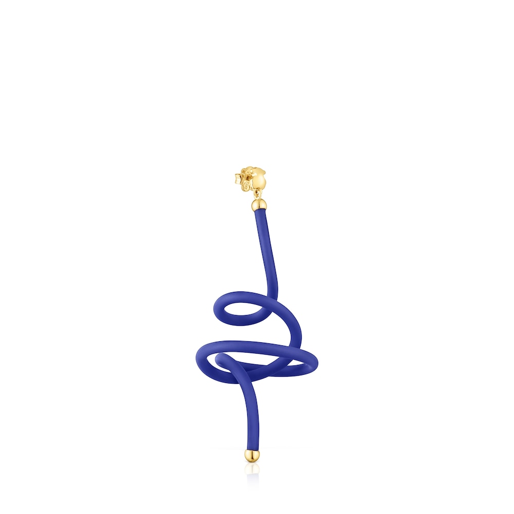 bear spiral and silver vermeil TOUS St Tropez Caucho 1-2 Earring