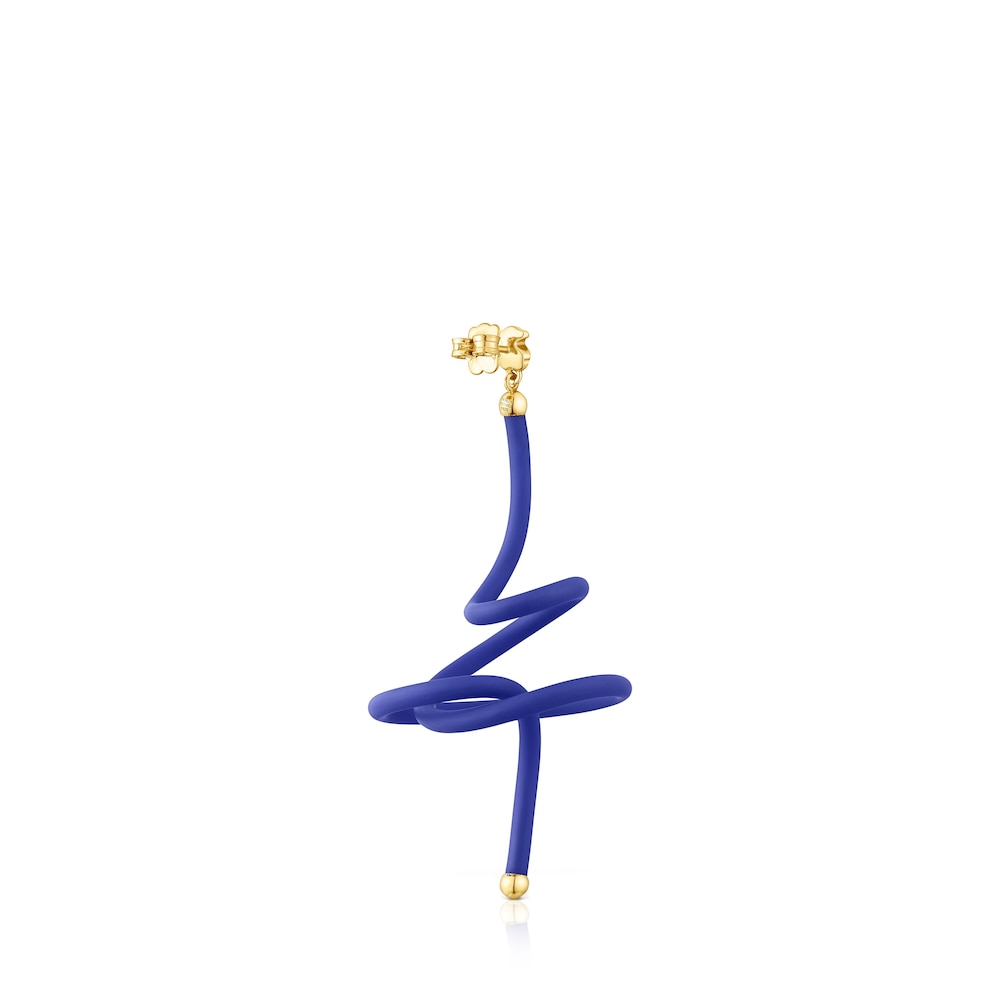 bear spiral and silver vermeil TOUS St Tropez Caucho 1-2 Earring