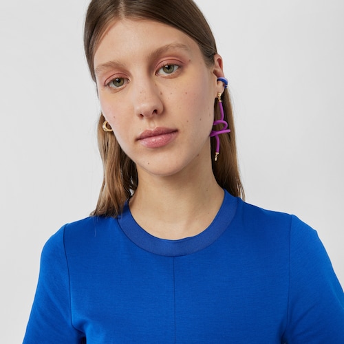 Pink bear spiral and silver vermeil TOUS St Tropez Caucho 1-2 Earring