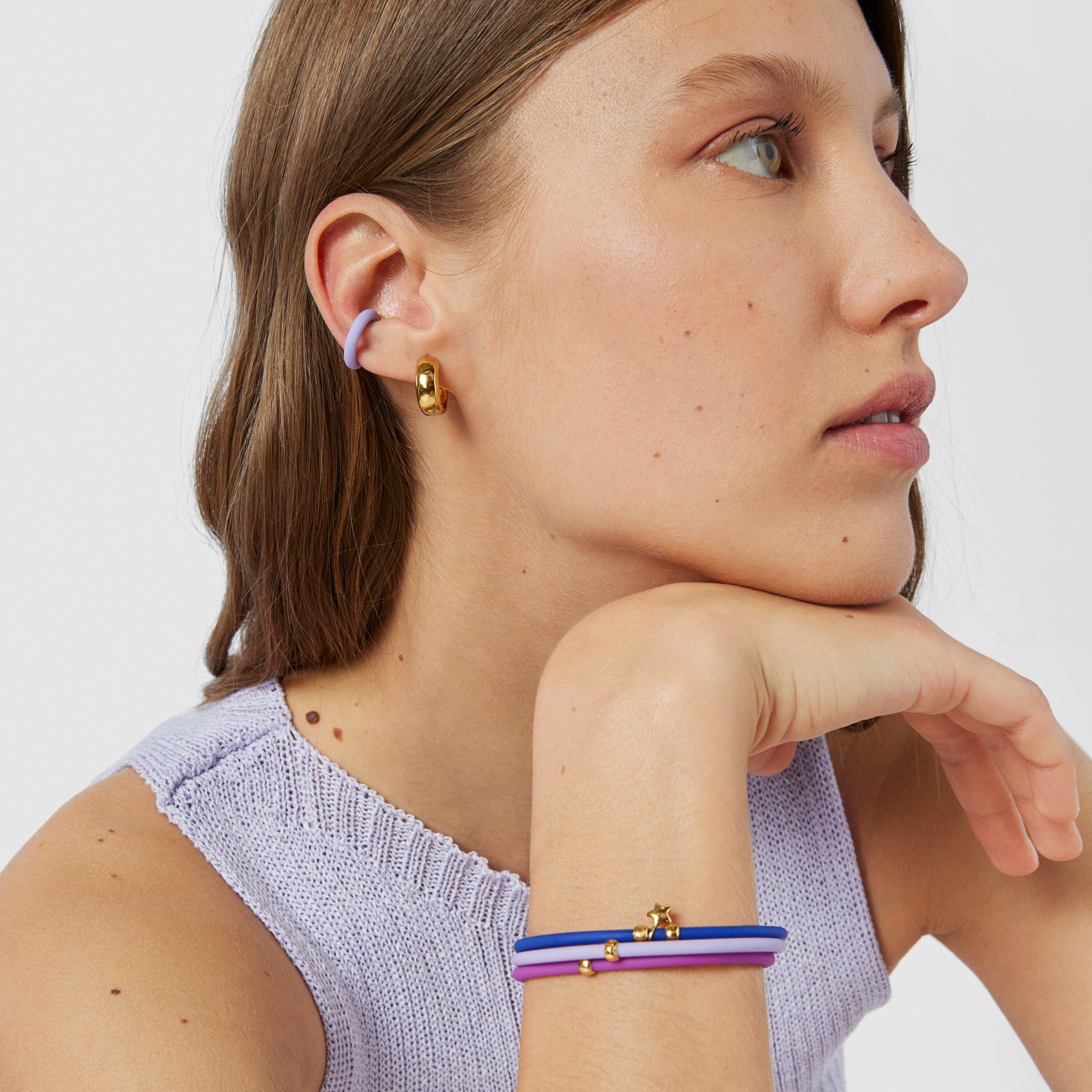 and silver vermeil TOUS Beach Caucho Earcuff