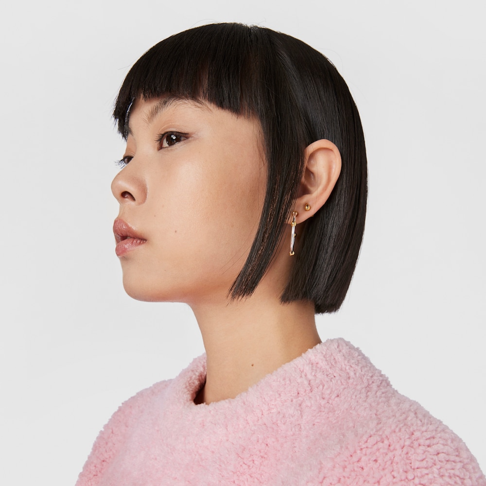 Brincos aro Beach em prata e prata vermeil