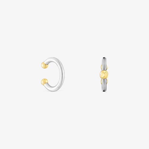 Pack de Earcuffs Beach em dark silver e prata vermeil