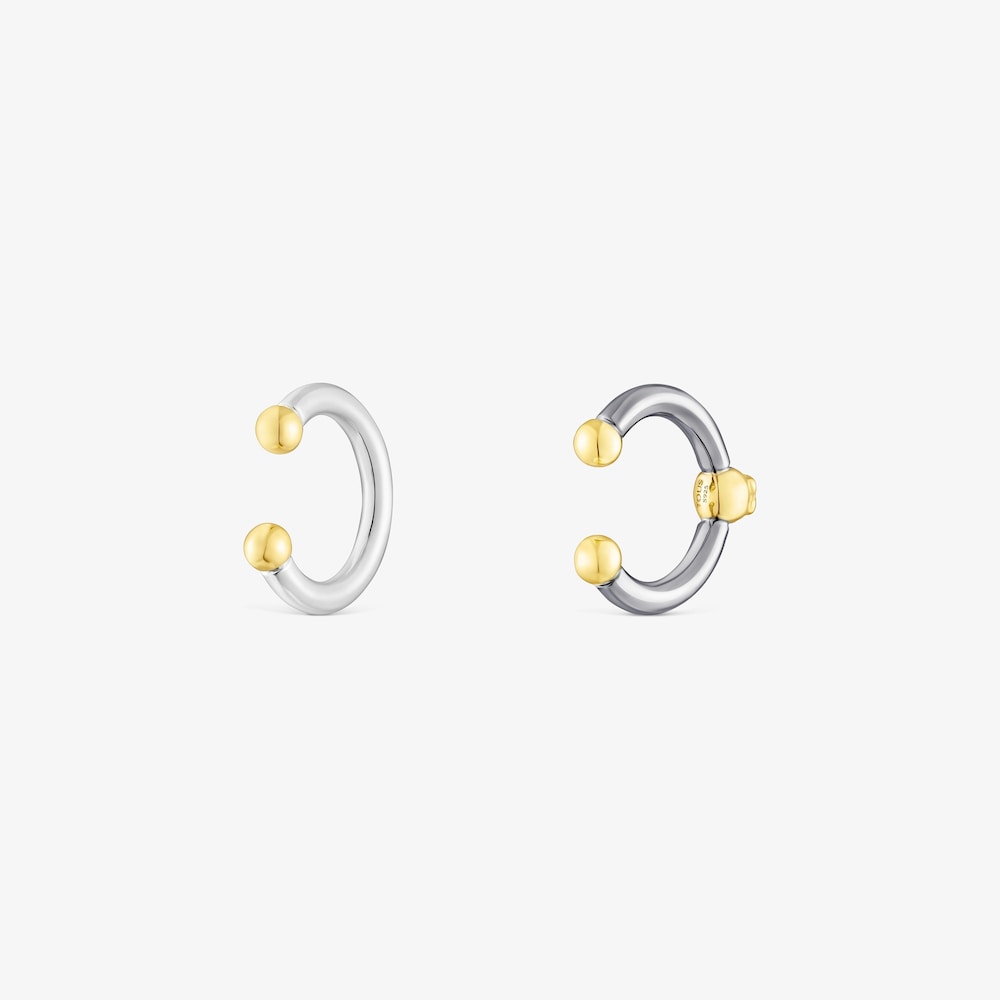 Pack de Earcuffs Beach em dark silver e prata vermeil