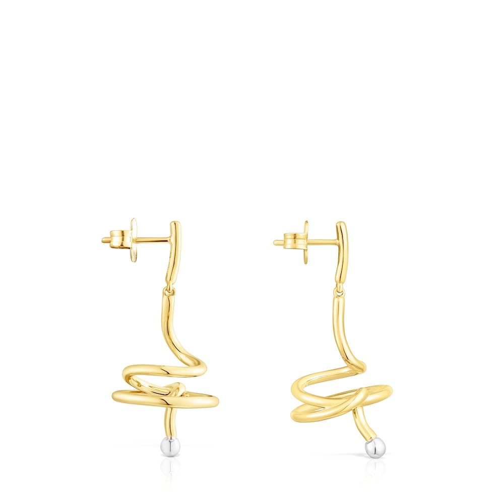 Silver vermeil and silver St Tropez Spiral earrings Silver vermeil and silver St Tropez Spiral earrings