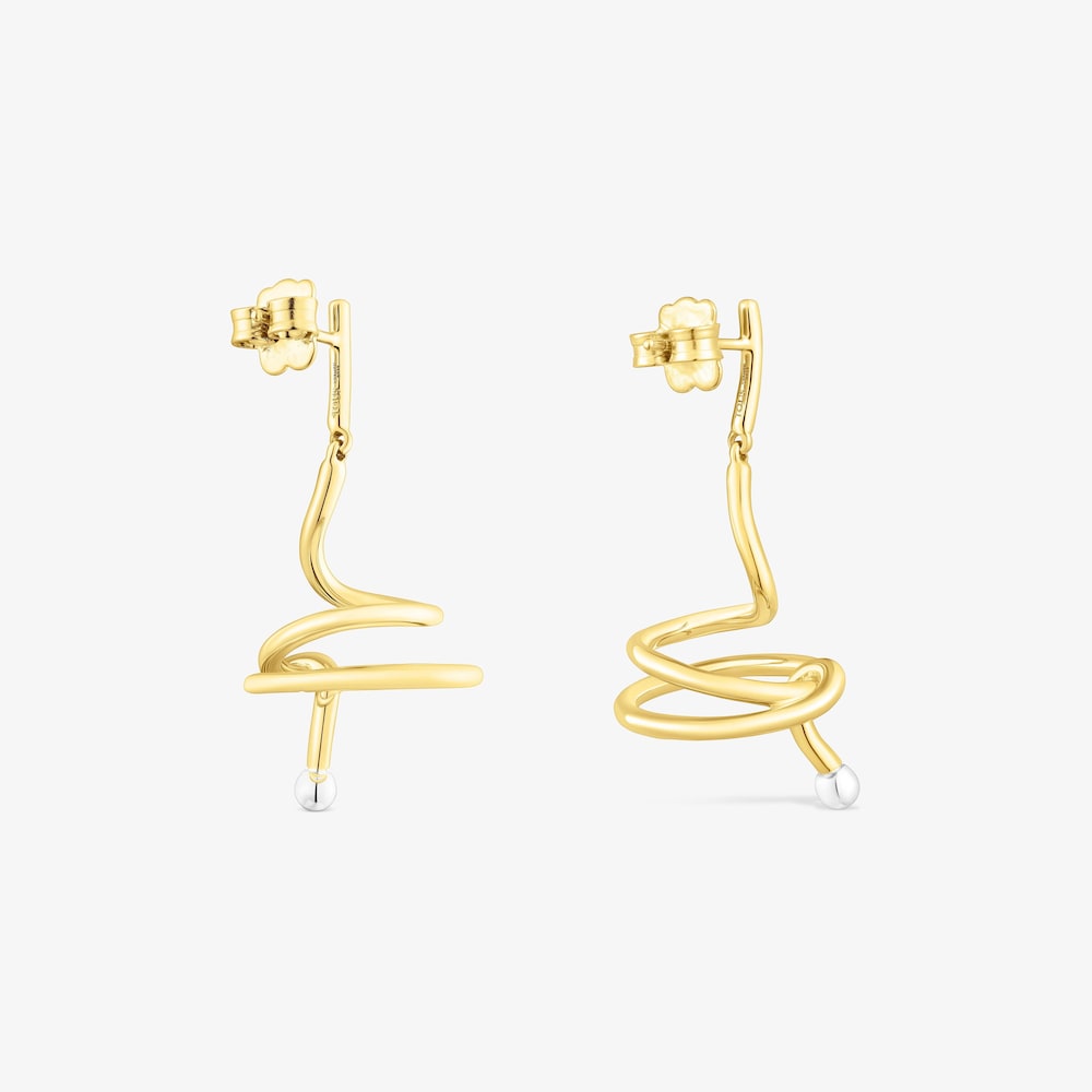 Silver vermeil and silver Beach Spiral earrings