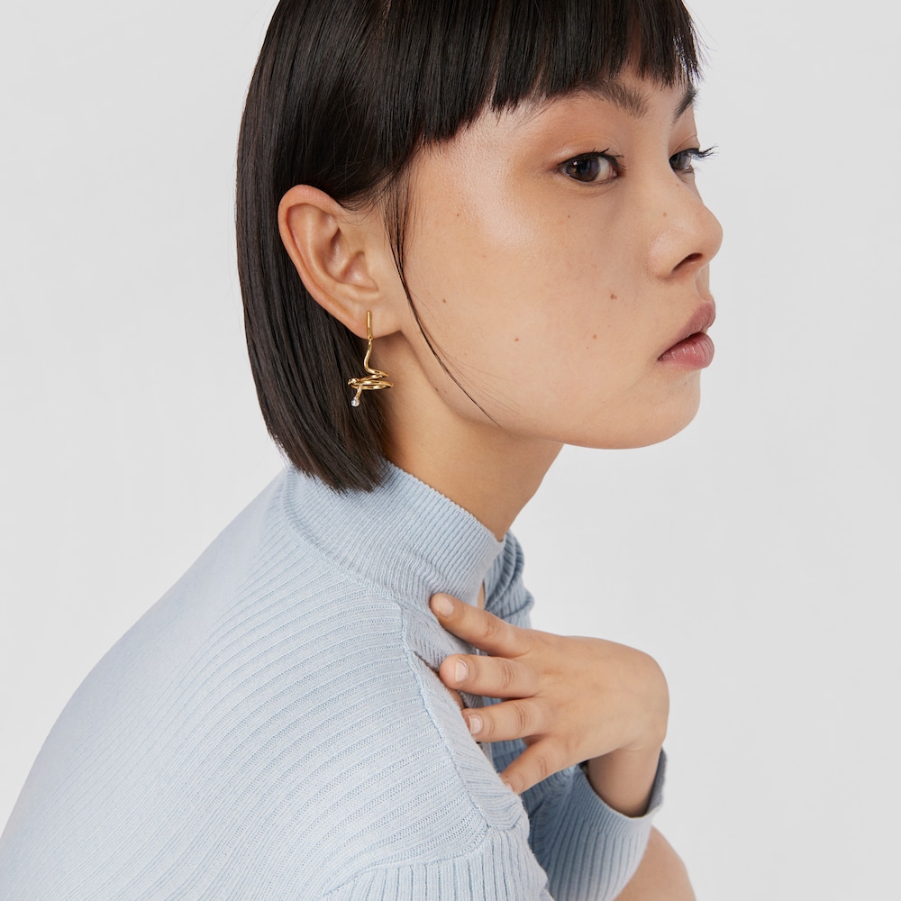 Silver vermeil and silver Beach Spiral earrings