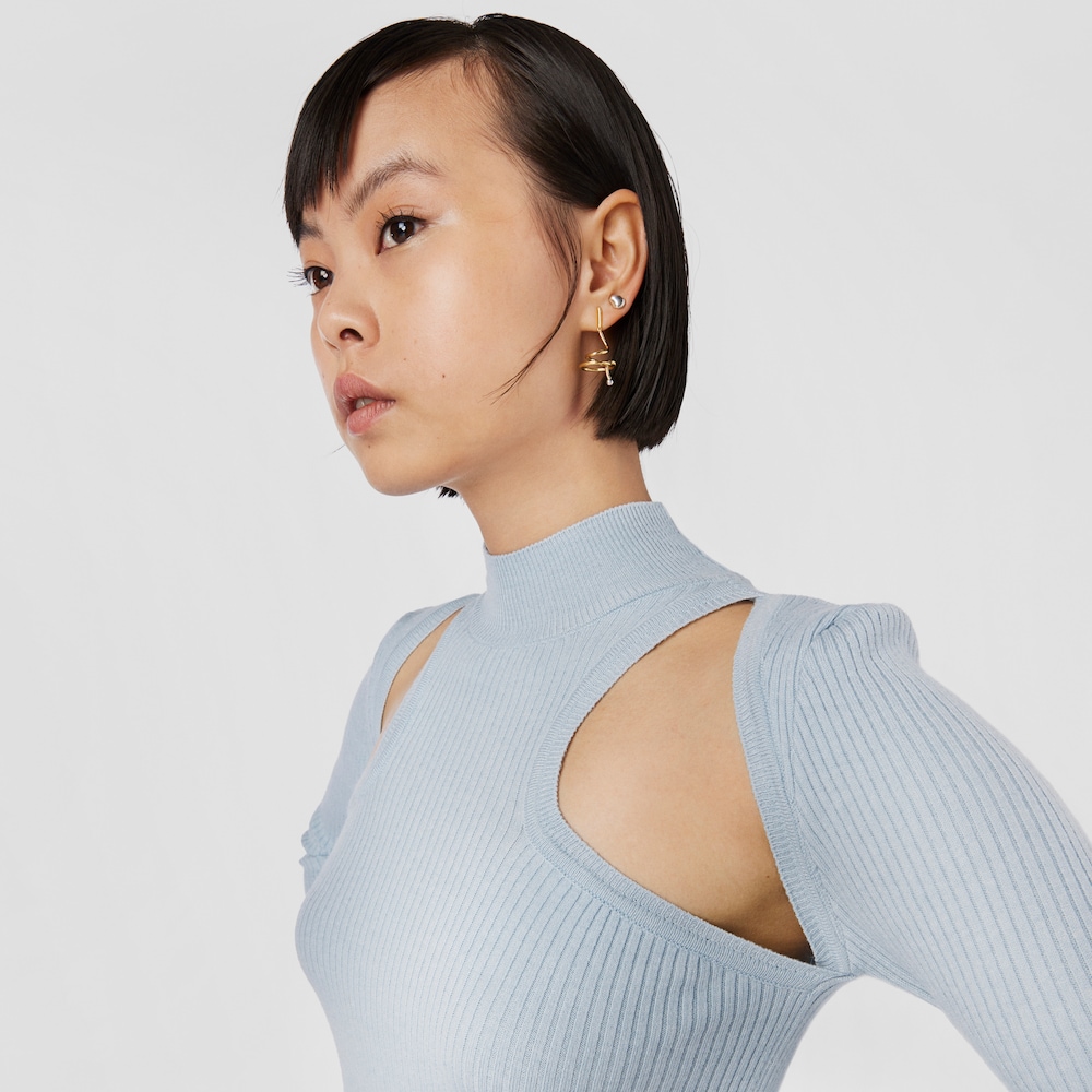 Silver vermeil and silver Beach Spiral earrings