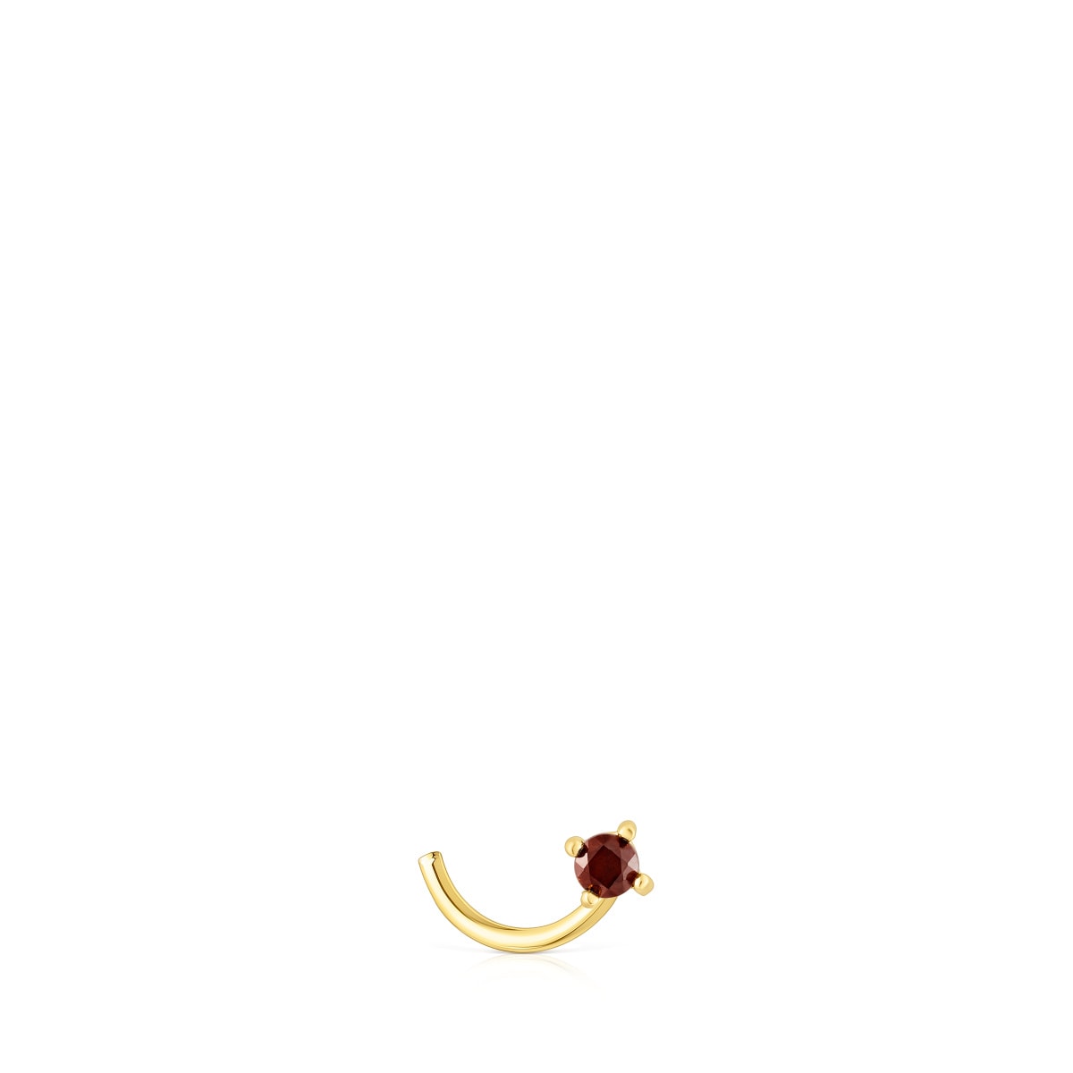 Gold-colored IP steel and garnet St Tropez Nose piercing
