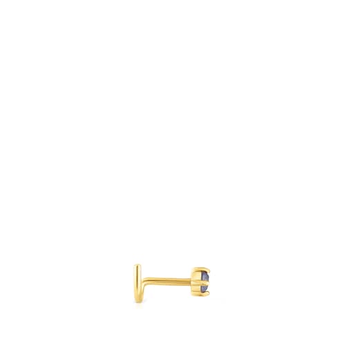 Gold-colored IP steel and iolite St Tropez Nose piercing