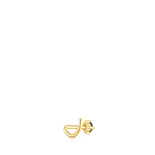 Gold-colored IP steel and iolite St Tropez Nose piercing