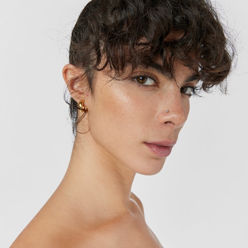 Gold-colored IP steel and iolite St Tropez Nose piercing