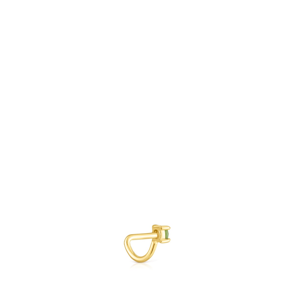 Gold-colored IP steel and garnet and peridot St Tropez Nose piercing