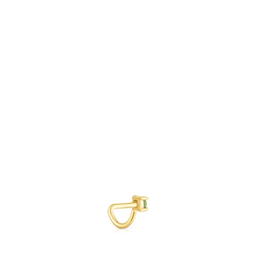 Gold-colored IP steel and garnet and peridot St Tropez Nose piercing