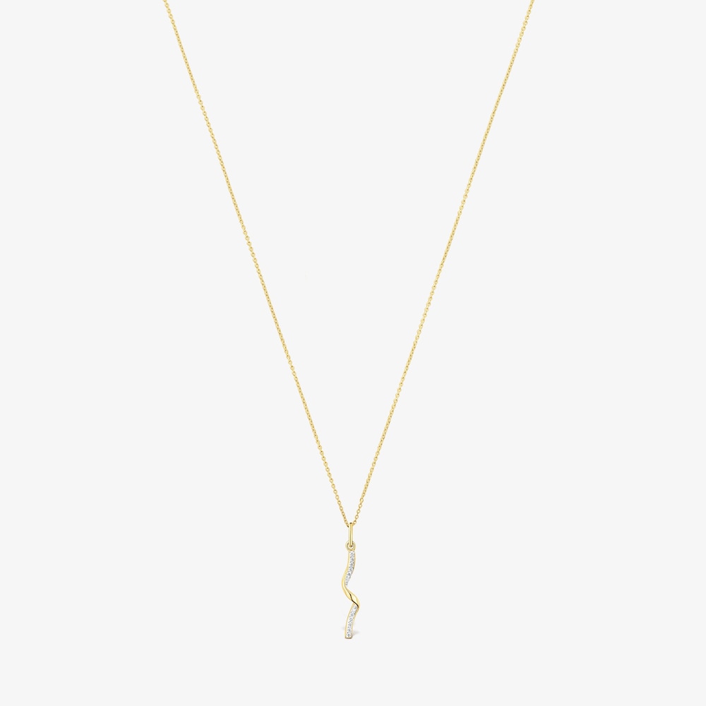 Naszyjnik TOUS Beach wykonany ze złota z diamentową spiralą