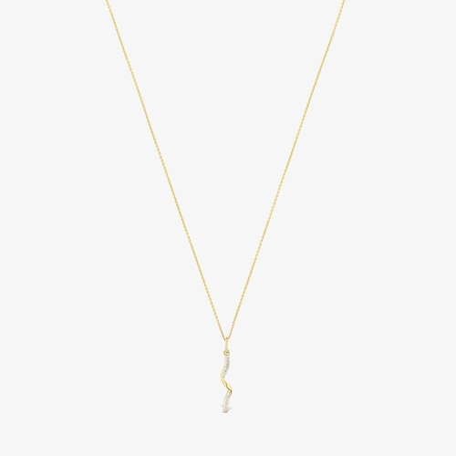 Naszyjnik TOUS Beach wykonany ze złota z diamentową spiralą