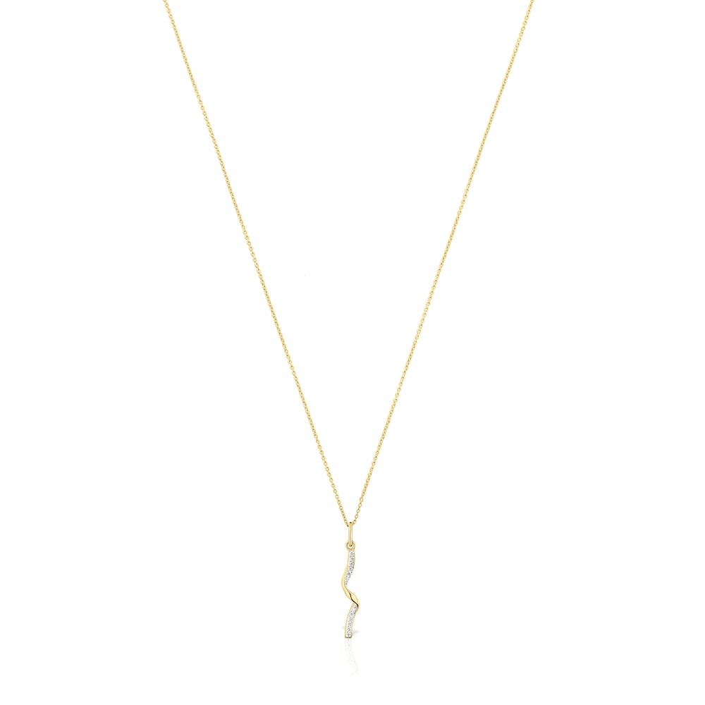 Gold TOUS St Tropez Necklace with diamond spiral