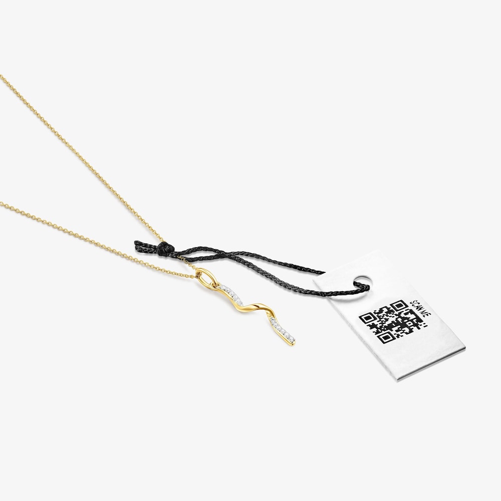 Naszyjnik TOUS Beach wykonany ze złota z diamentową spiralą