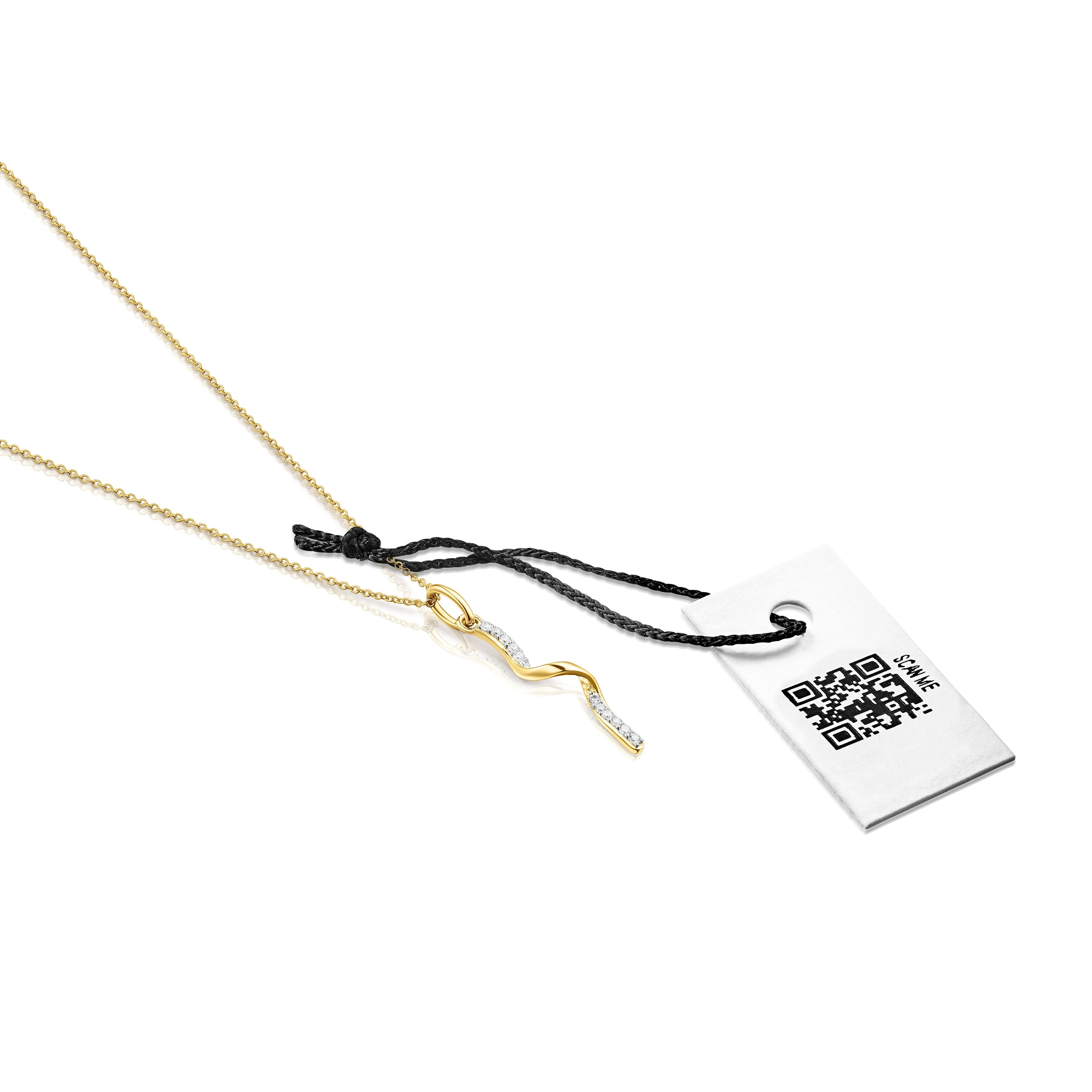 Gold TOUS Beach Necklace with diamond spiral