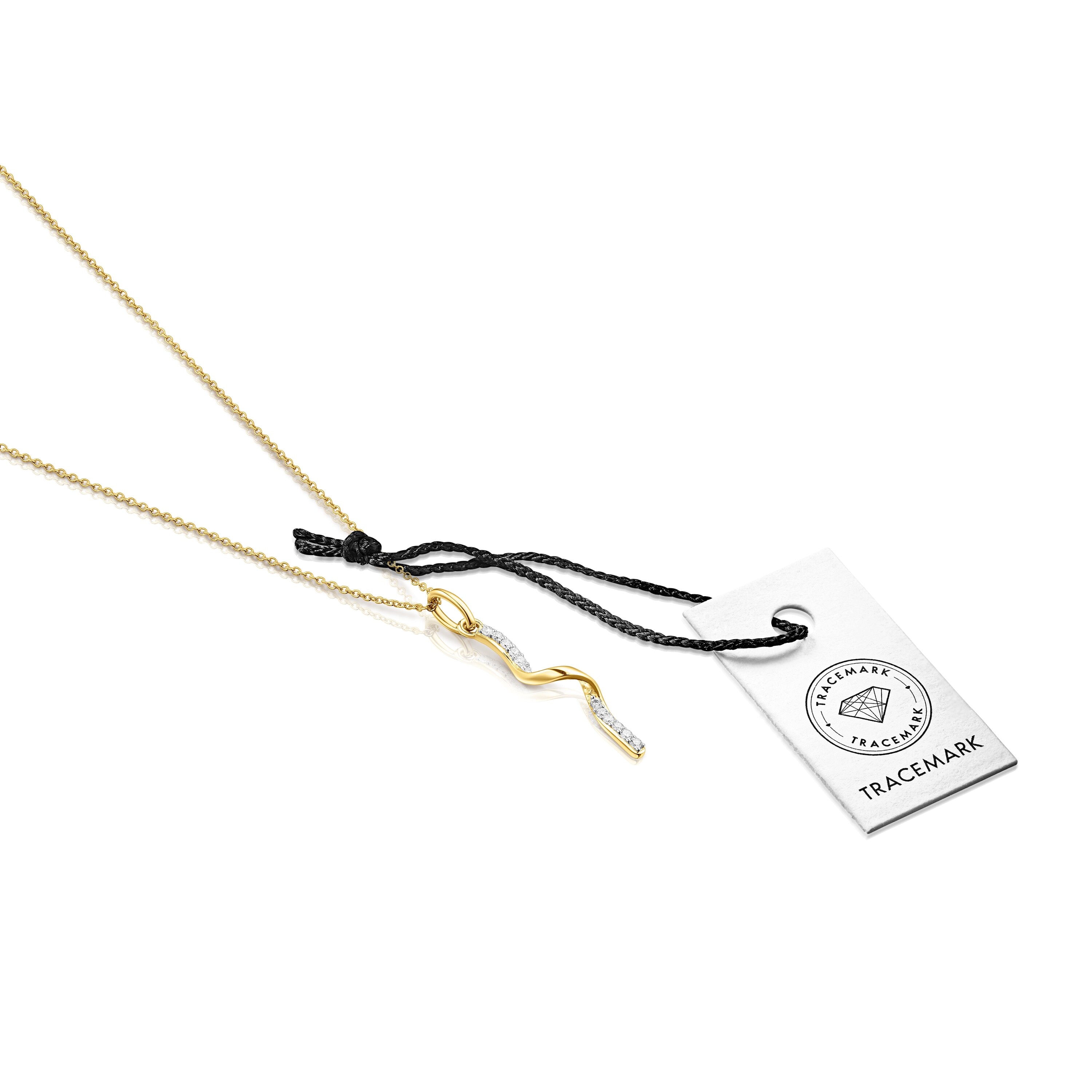 Gold TOUS Beach Necklace with diamond spiral