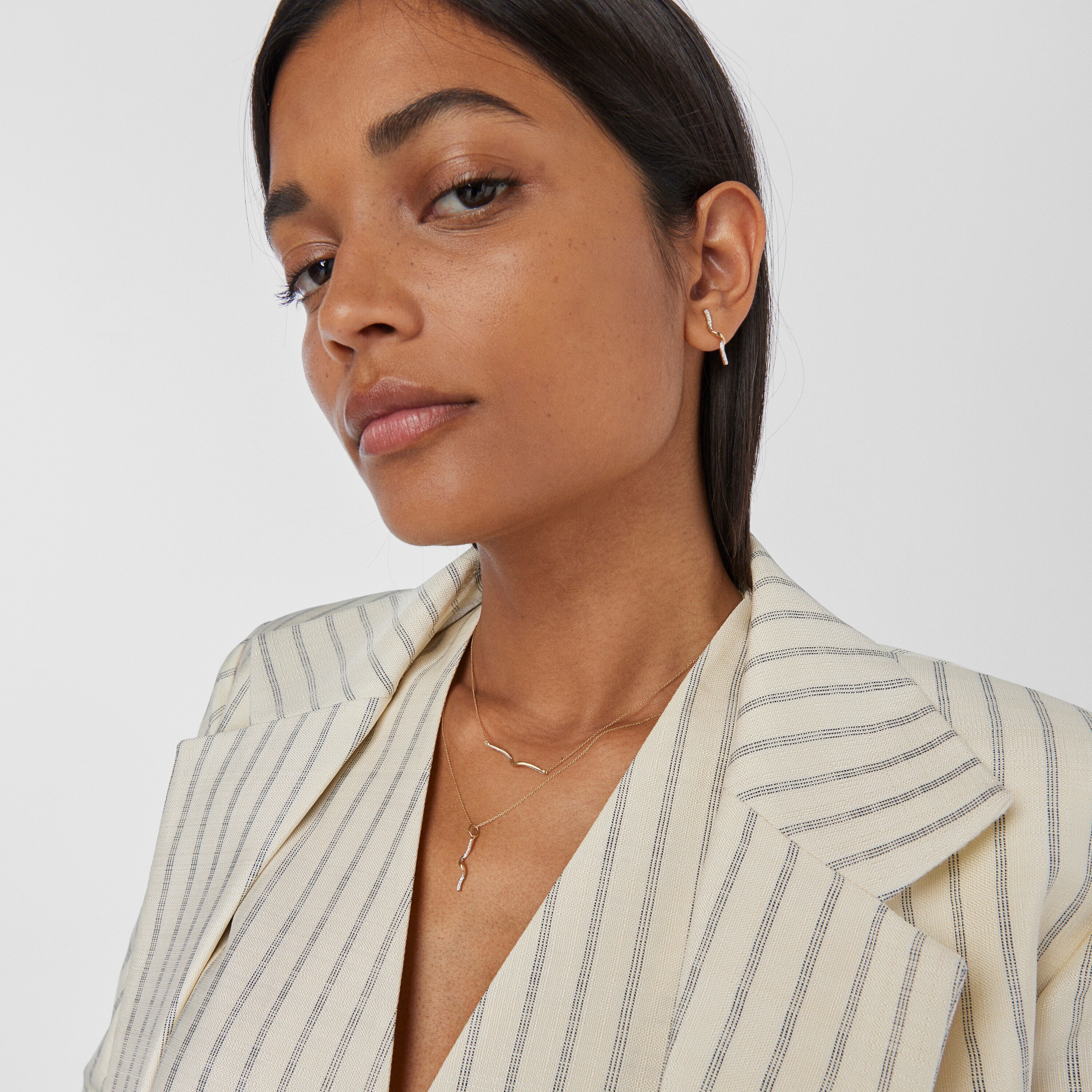 Gold TOUS Beach Necklace with diamond spiral