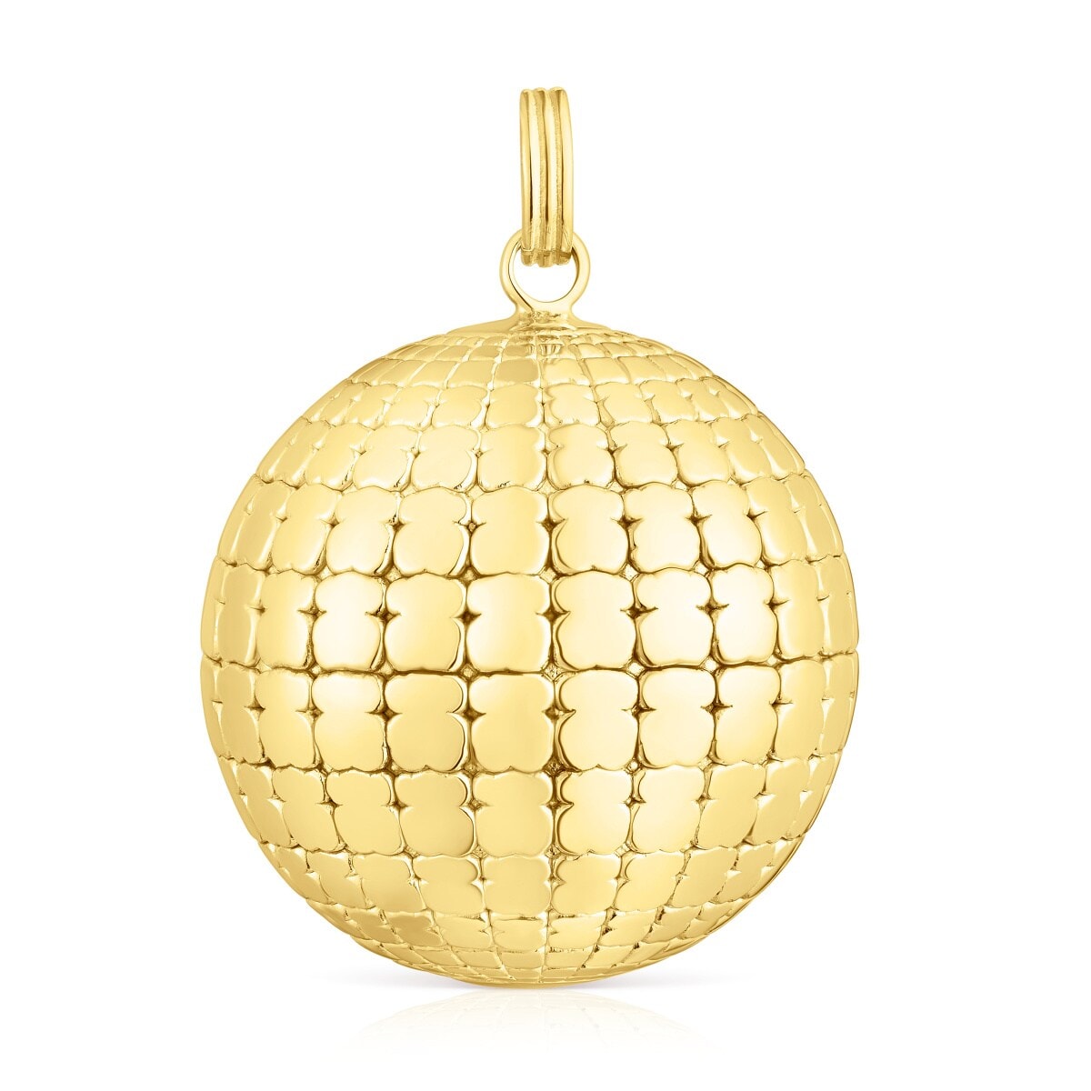 Tous - Colgante Con Baño De Oro 18 Kt Sobre Plata Bola Oso 30 Mm Beach Disco - Dorado