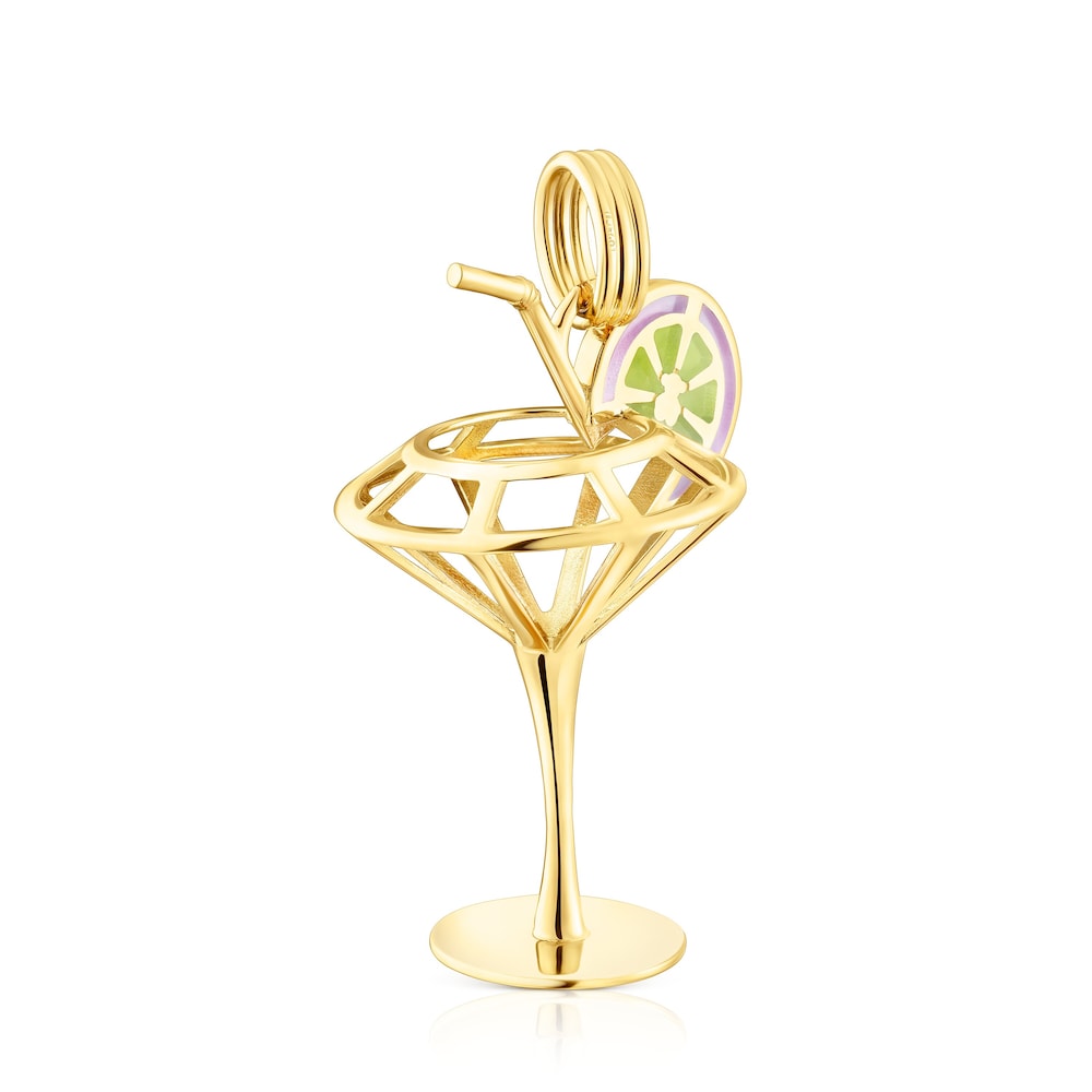33-mm silver vermeil TOUS St Tropez Cup 3D Enameled pendant 33-mm silver vermeil TOUS St Tropez Cup 3D Enameled pendant