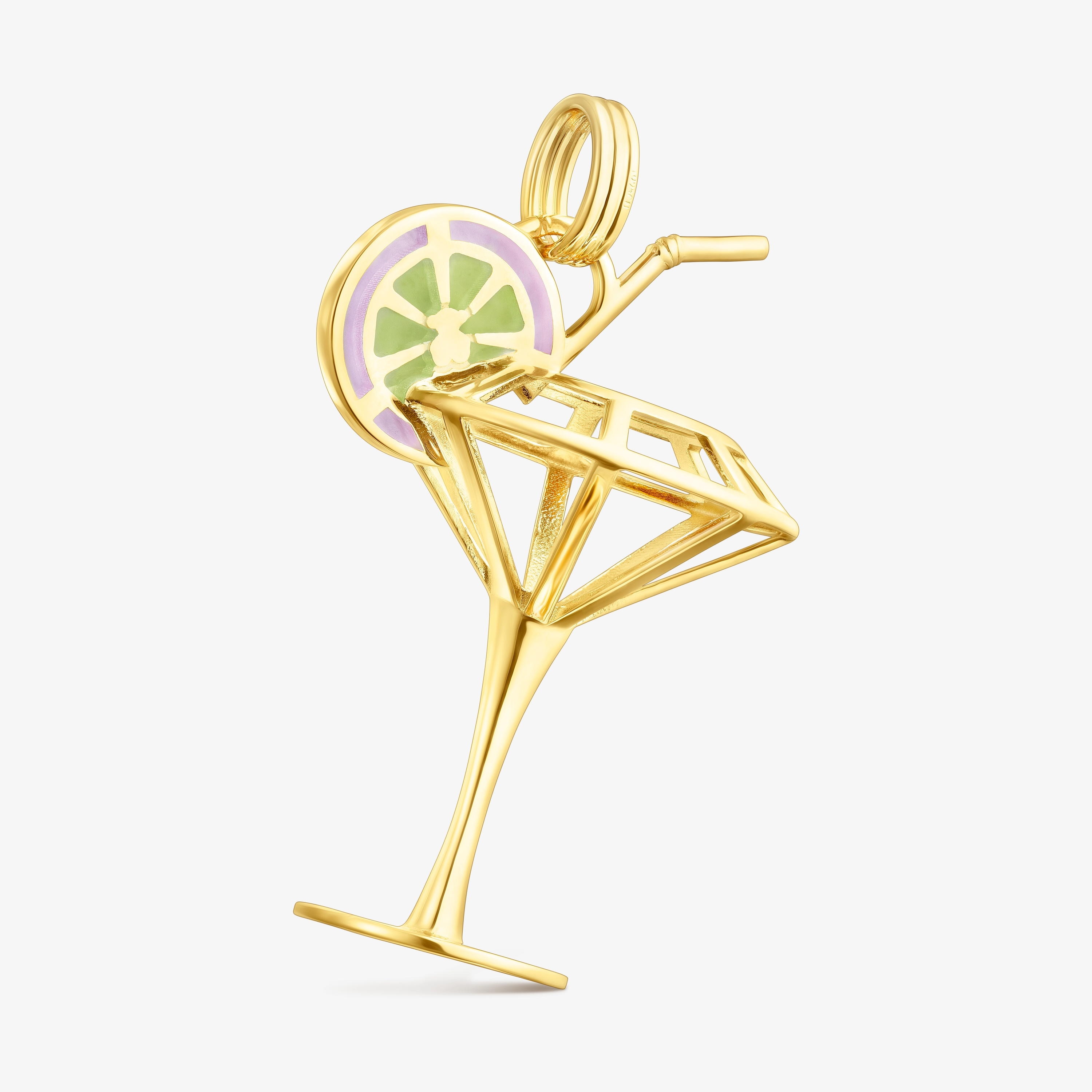 45-mm silver vermeil TOUS Beach Cup 3D Enameled pendant