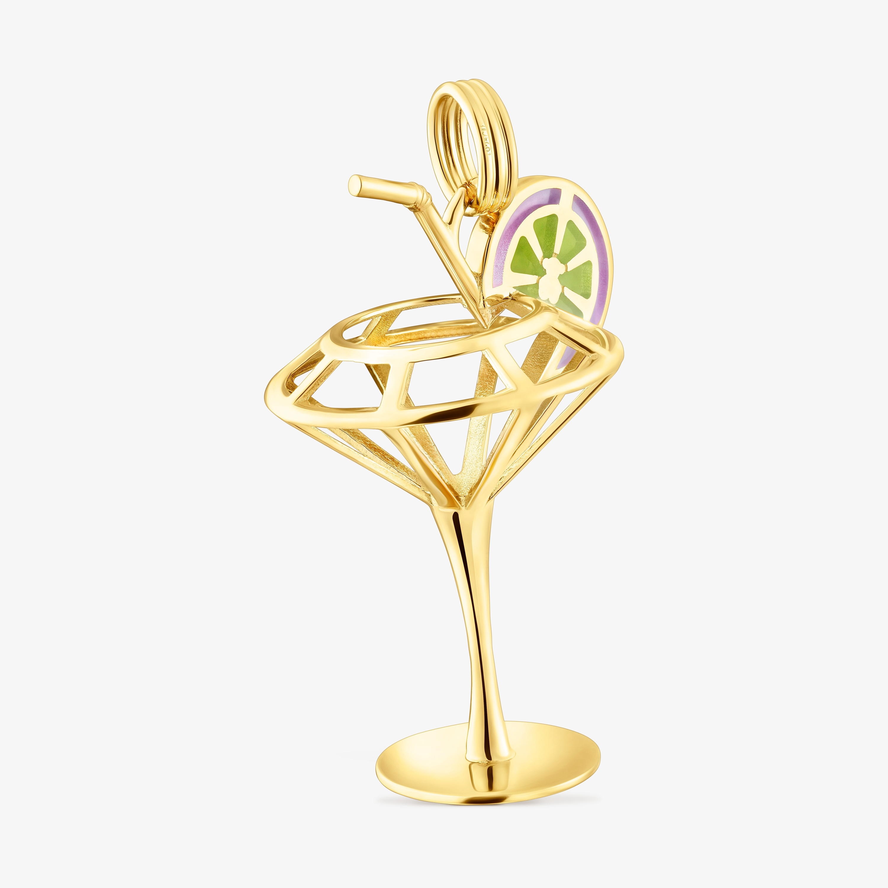 45-mm silver vermeil TOUS Beach Cup 3D Enameled pendant