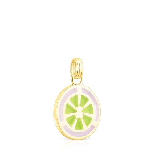 17-mm silver vermeil TOUS Beach Cup Enameled pendant