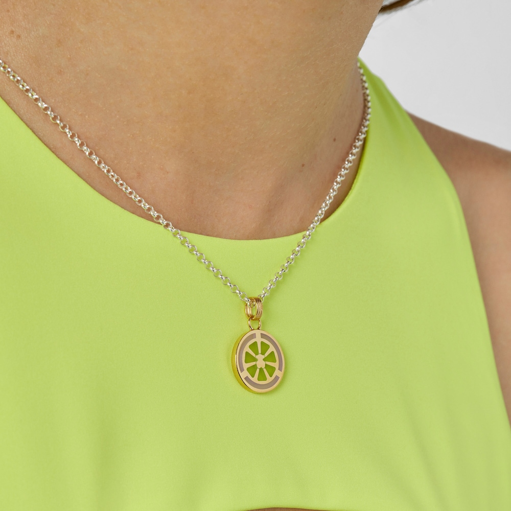 17-mm silver vermeil TOUS Beach Cup Enameled pendant