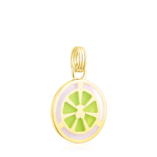 20-mm silver vermeil TOUS Beach Cup Enameled pendant