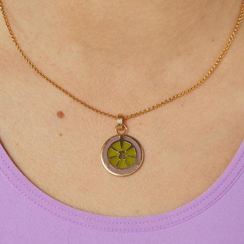 20-mm silver vermeil TOUS Beach Cup Enameled pendant