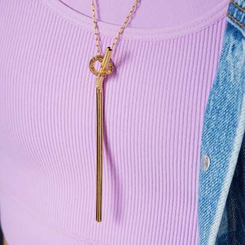 100-mm silver vermeil TOUS St Tropez Cup Pendant with amethysts