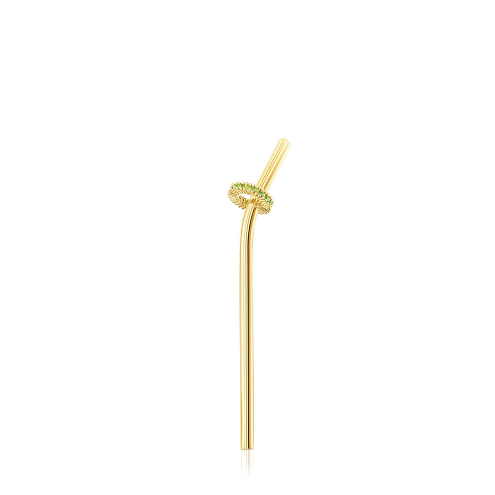 Colgante con baño de oro 18 kt sobre plata y cromodiópsido 70 mm TOUS St Tropez Cup image number 2