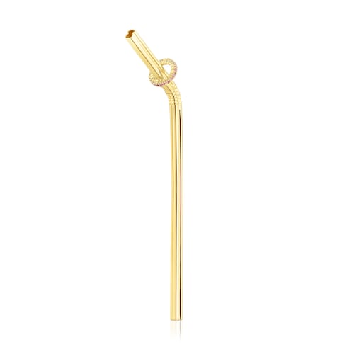 150-mm silver vermeil TOUS Beach Cup Pendant with rhodolite