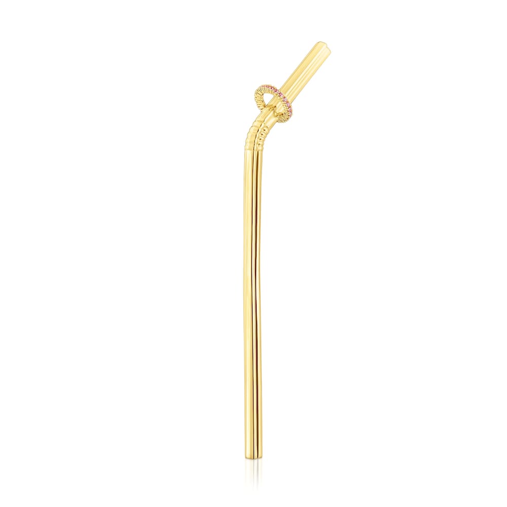 150-mm silver vermeil TOUS St Tropez Cup Pendant with rhodolite