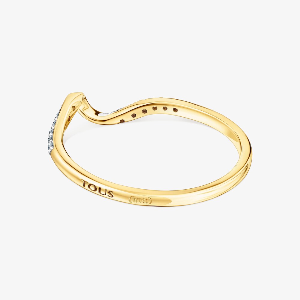 Anel espiral TOUS Beach em ouro e diamantes