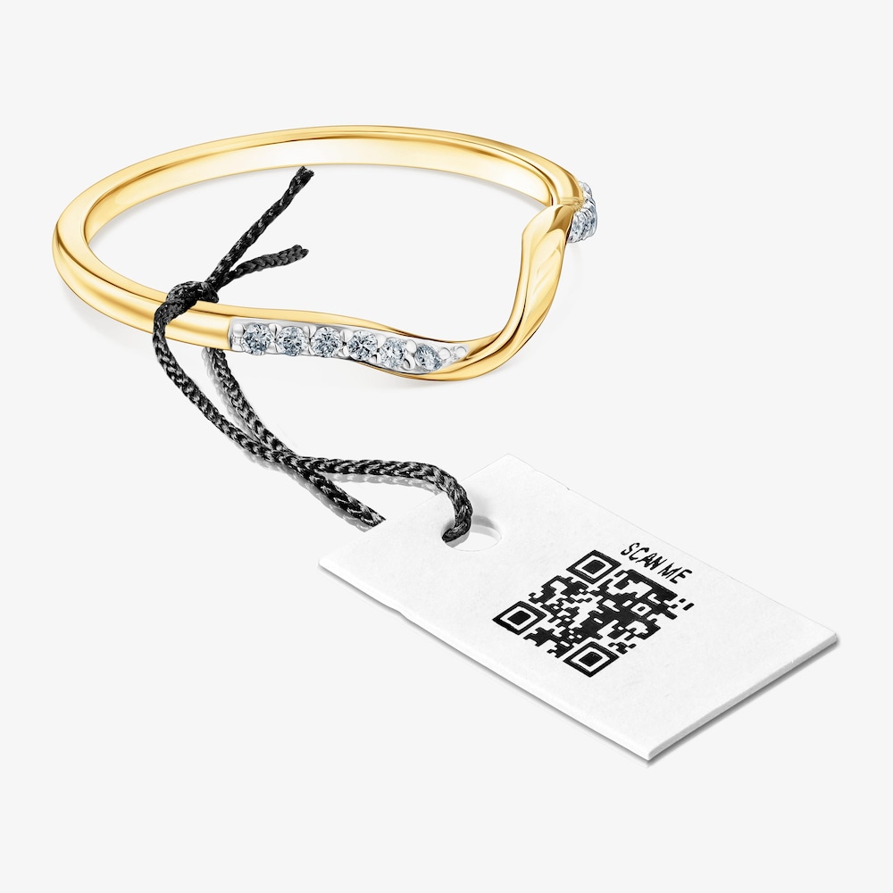 Anel espiral TOUS Beach em ouro e diamantes