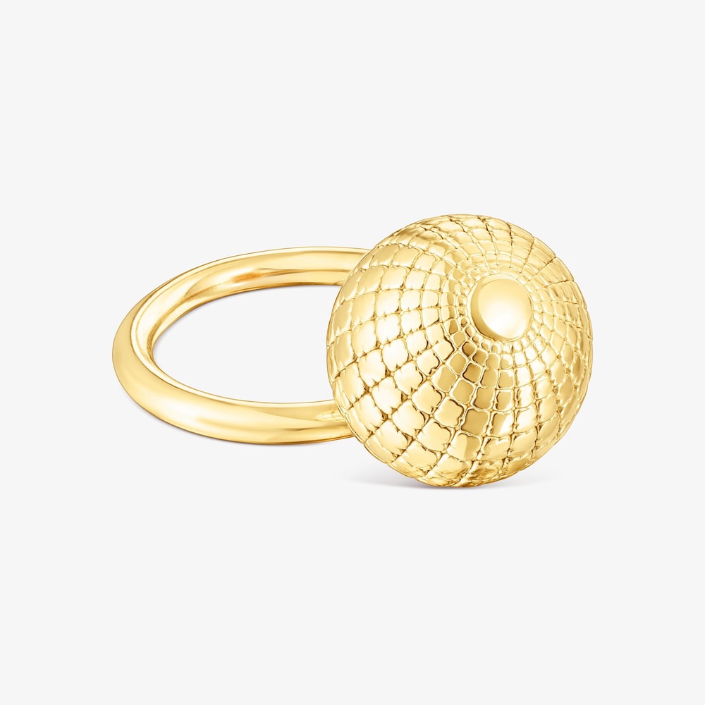 Pierścionek wykonany ze srebra vermeil St. Tropez Disco z kulką z misiem