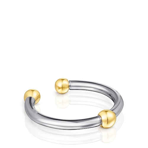 Dark silver and silver vermeil St Tropez Open ring