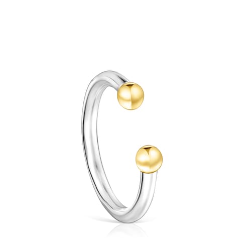 Silver and silver vermeil St Tropez Open ring