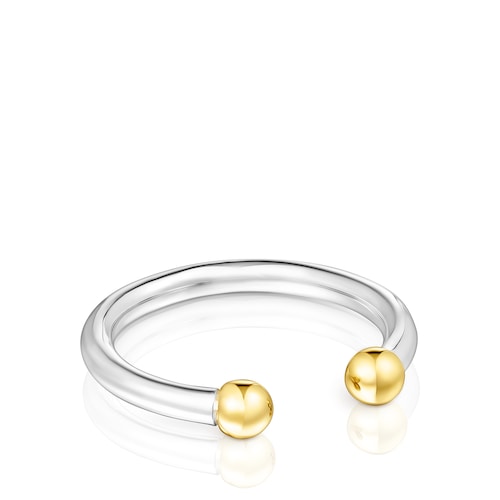 Silver and silver vermeil St Tropez Open ring