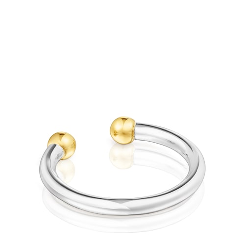 Silver and silver vermeil St Tropez Open ring