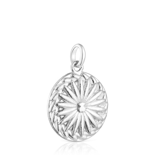 Silver crochet bear Medallion Efecttous